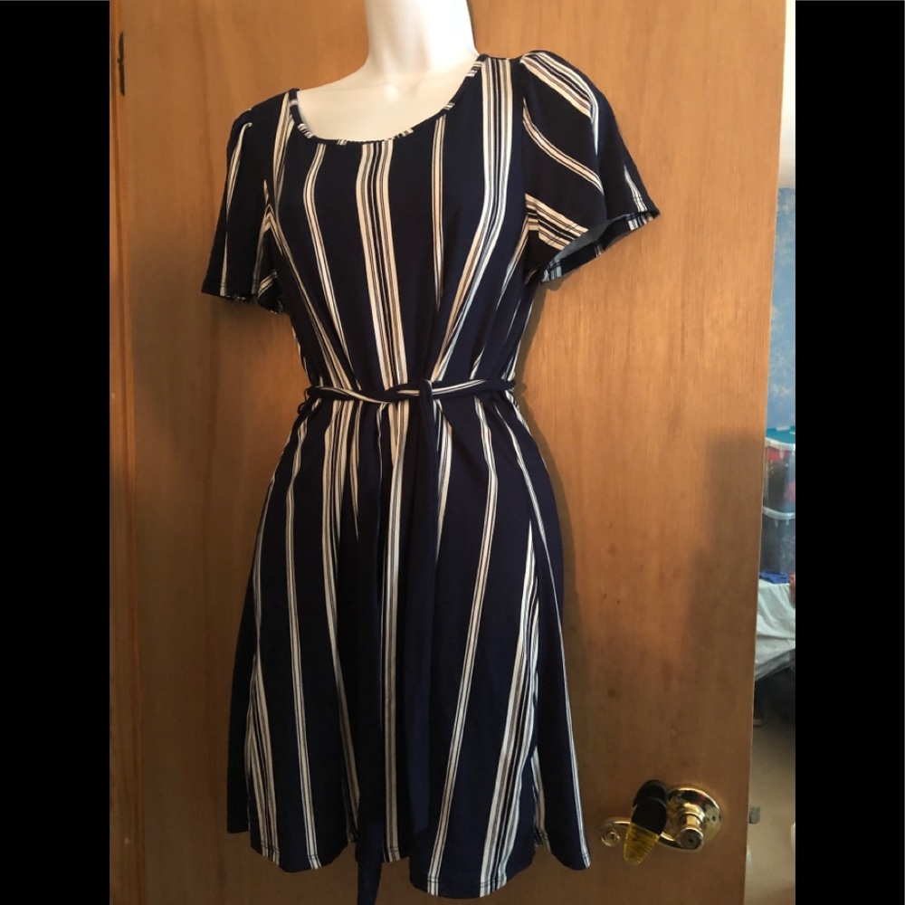 Black dress with stripes from francesca